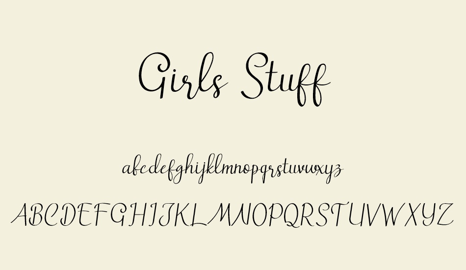 Girls Stuff font