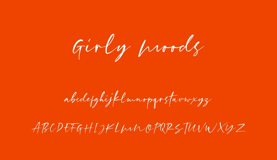 Girly Moods DEMO font