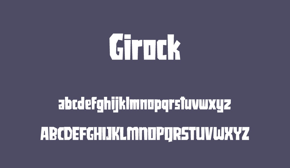 Girock font