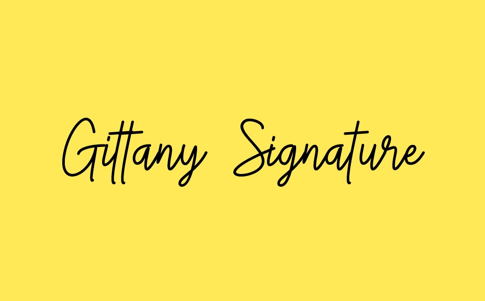 Gittany Signature font big