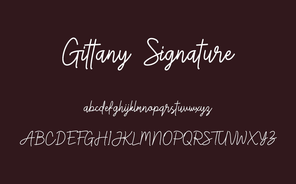 Gittany Signature font