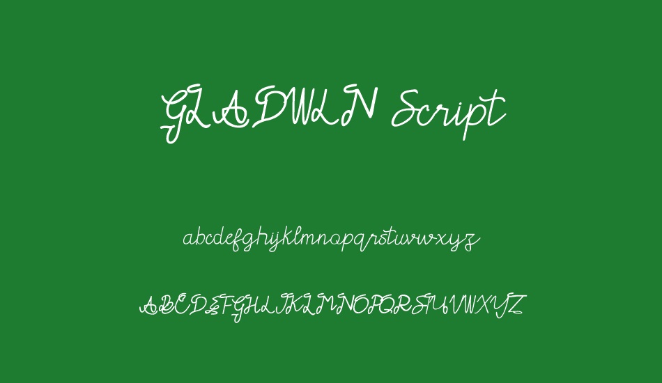 GLADWIN Script font