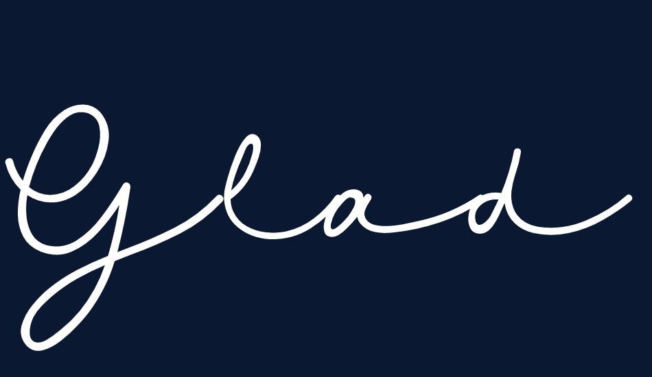 Gladys Script font big