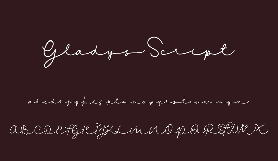 Gladys Script font