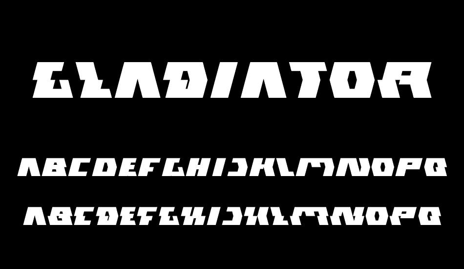 GLADIATOR sport font