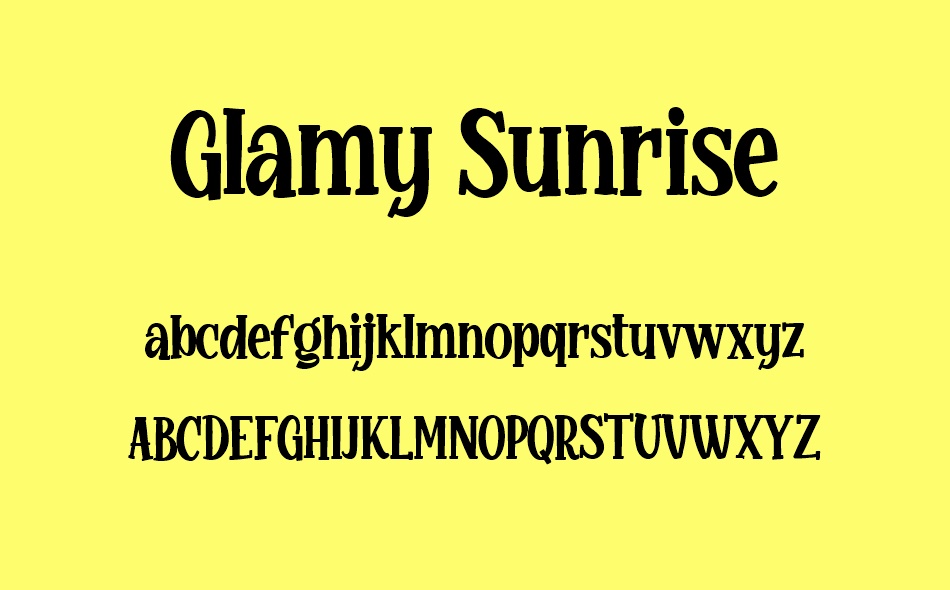 Glamy Sunrise font