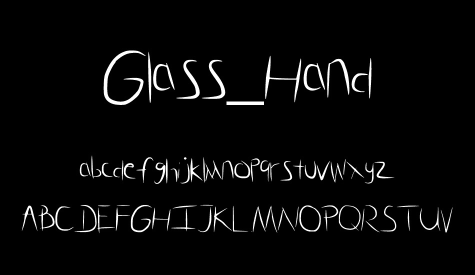 Glass_Hand font