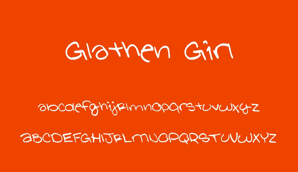 Glathen Girl font