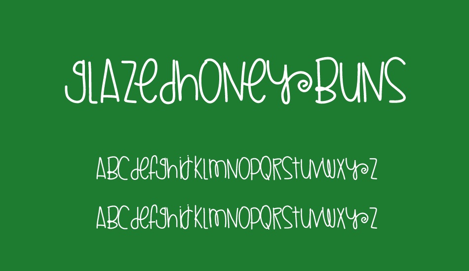 GlazedHoneyBuns font