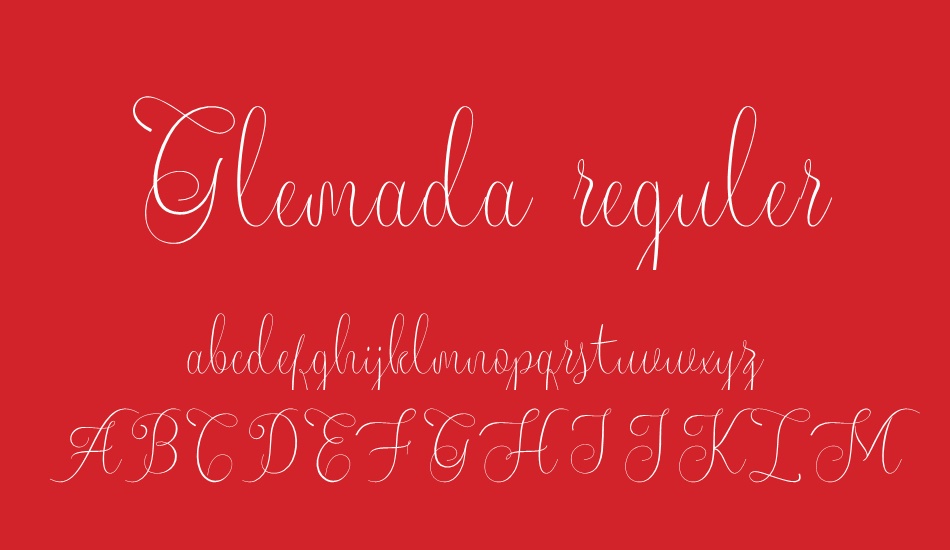 glemada-reguler font