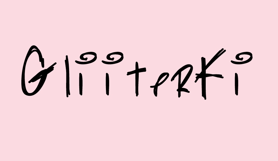 GliiterKitty font big