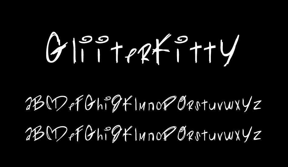 GliiterKitty font