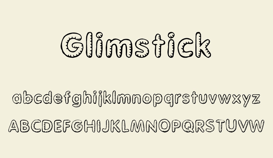 Glimstick font