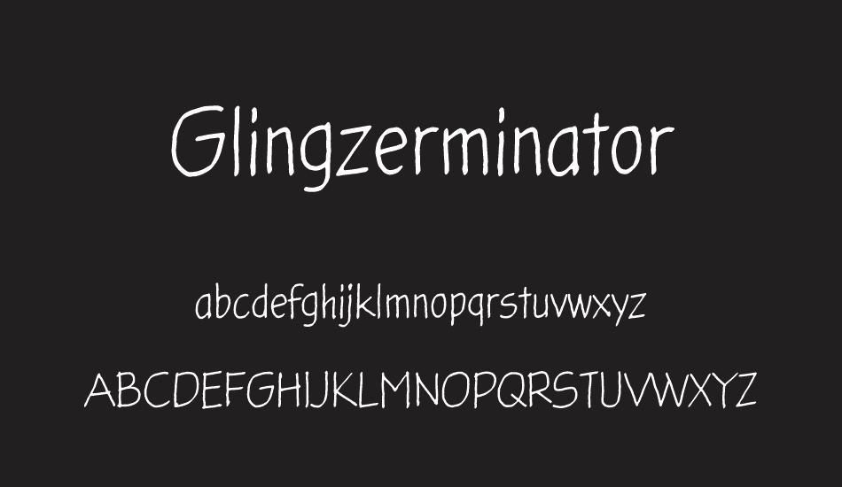 Glingzerminator font