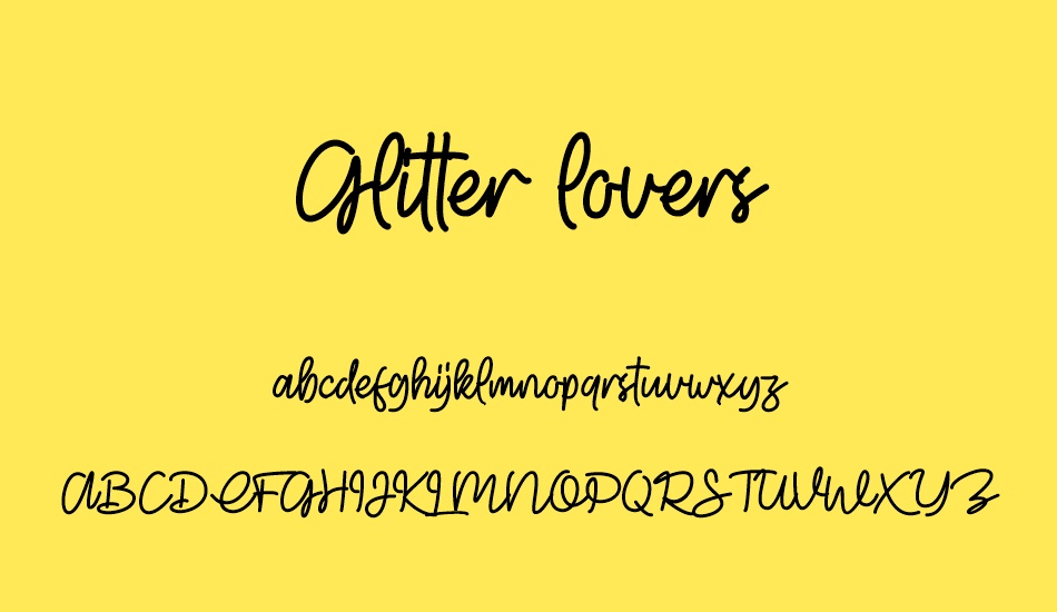 glitter-lovers font
