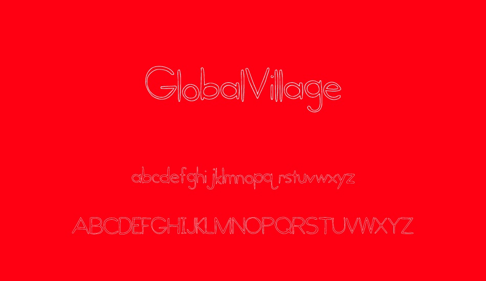 GlobalVillage font