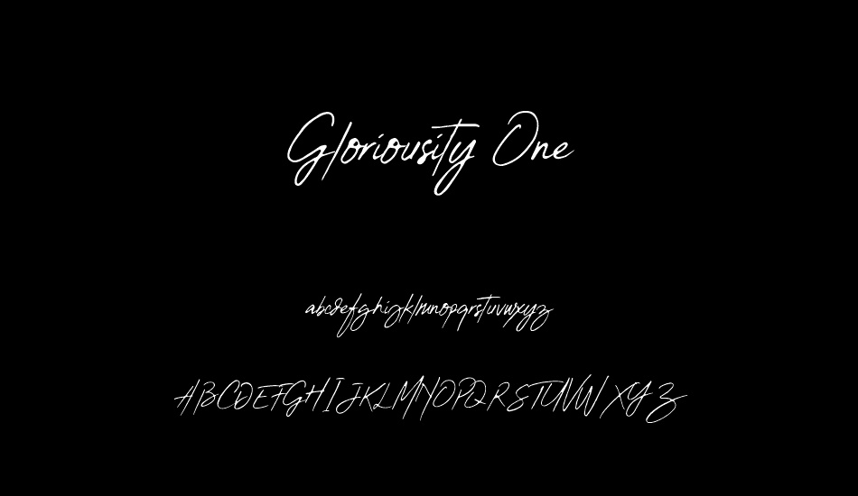 Gloriousity One font