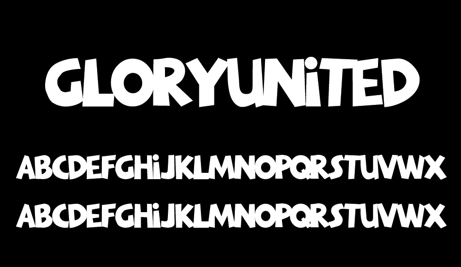 GloryUnited font