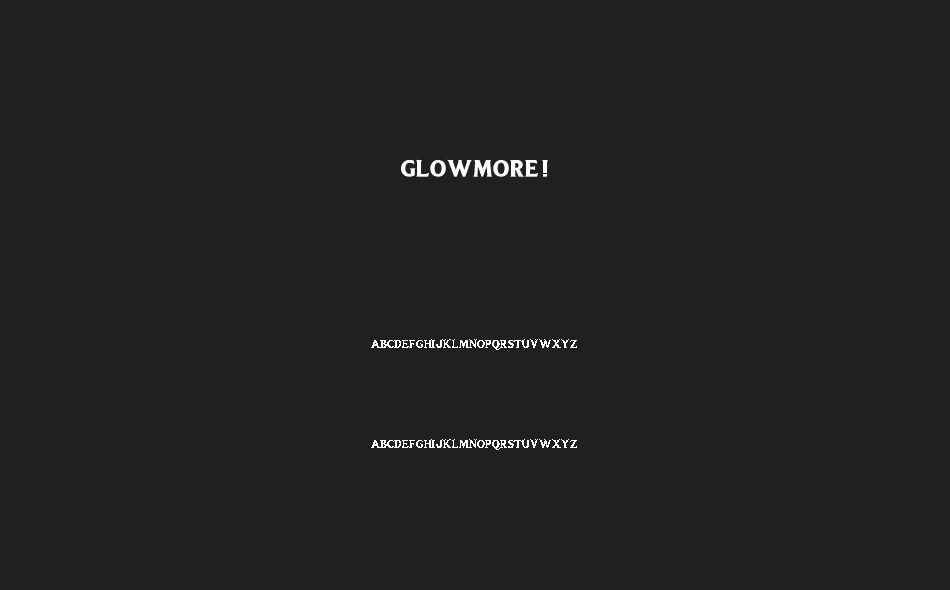 Glowmore font