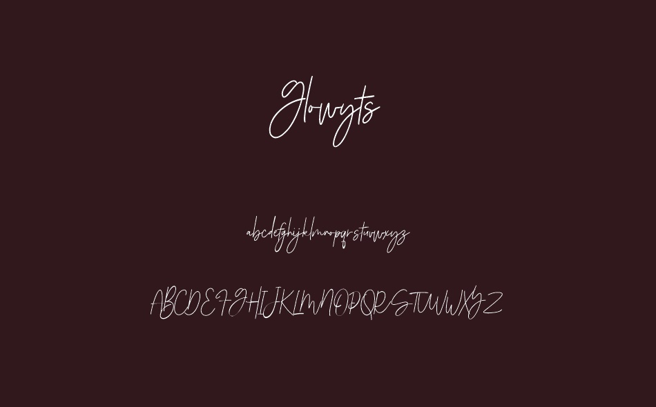 Glowyts font