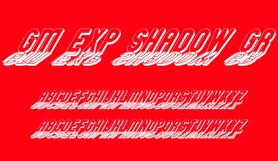 GM Exp Shadow Gravestone2 font