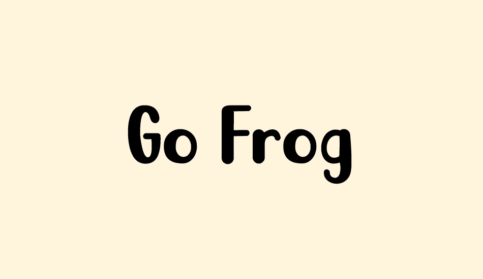 Go Frog font big