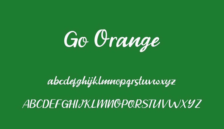 Go Orange font