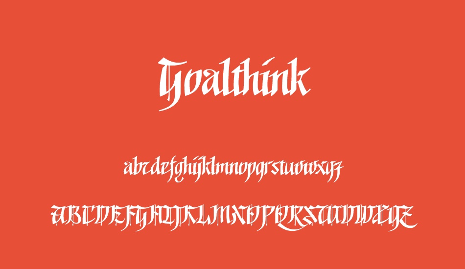 Goalthink font