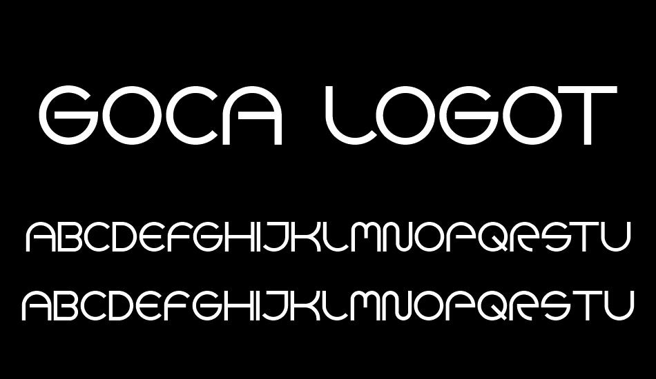 Goca logotype beta font