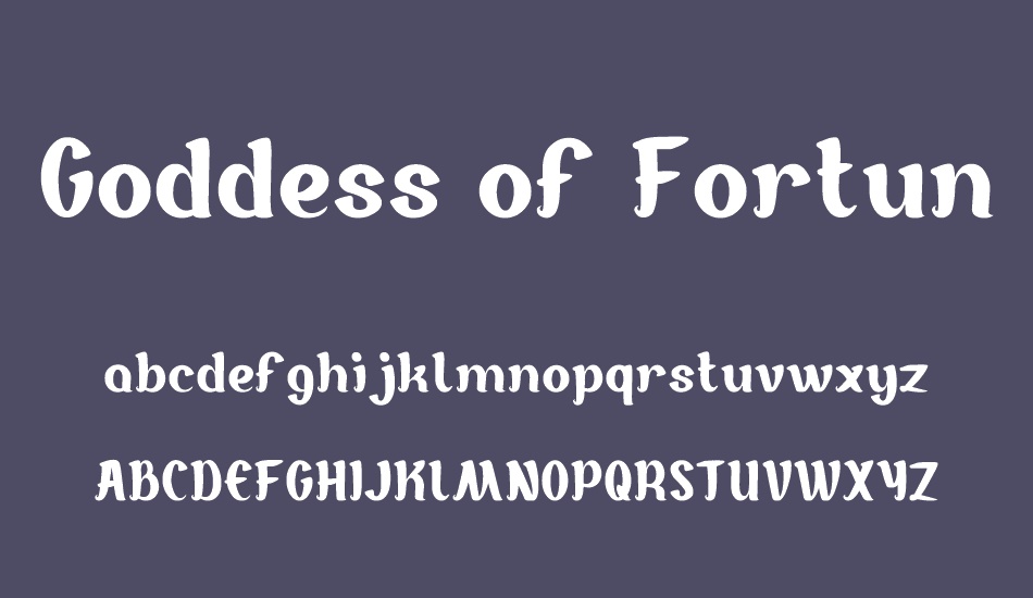 Goddess of Fortune font