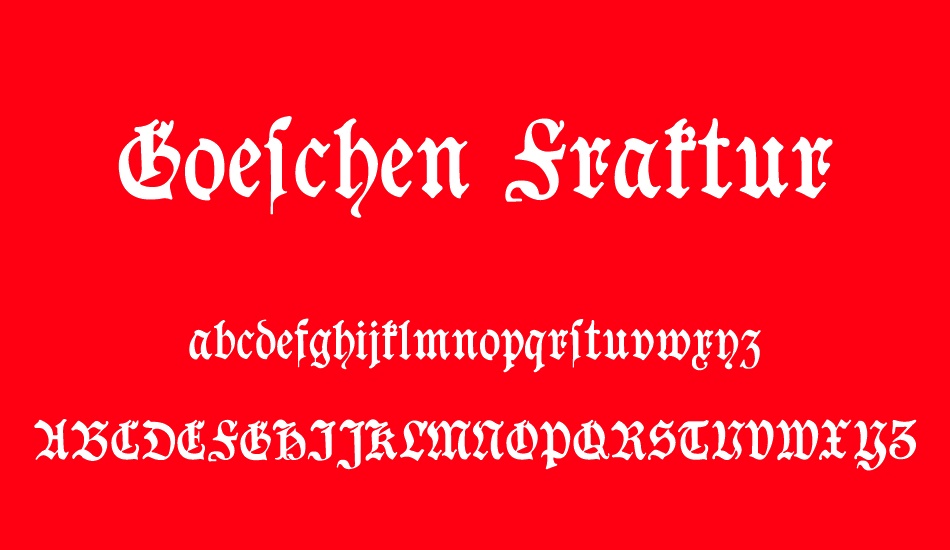 Goeschen Fraktur font