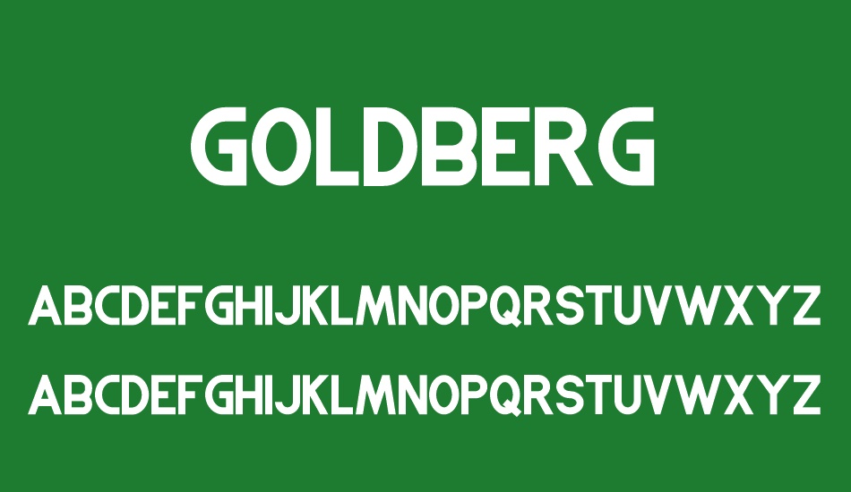 GOLDBERG font