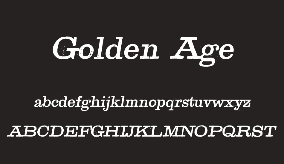 Golden Age font