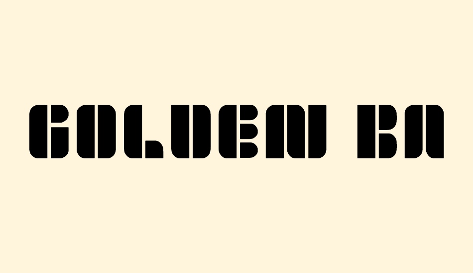 golden bar font big