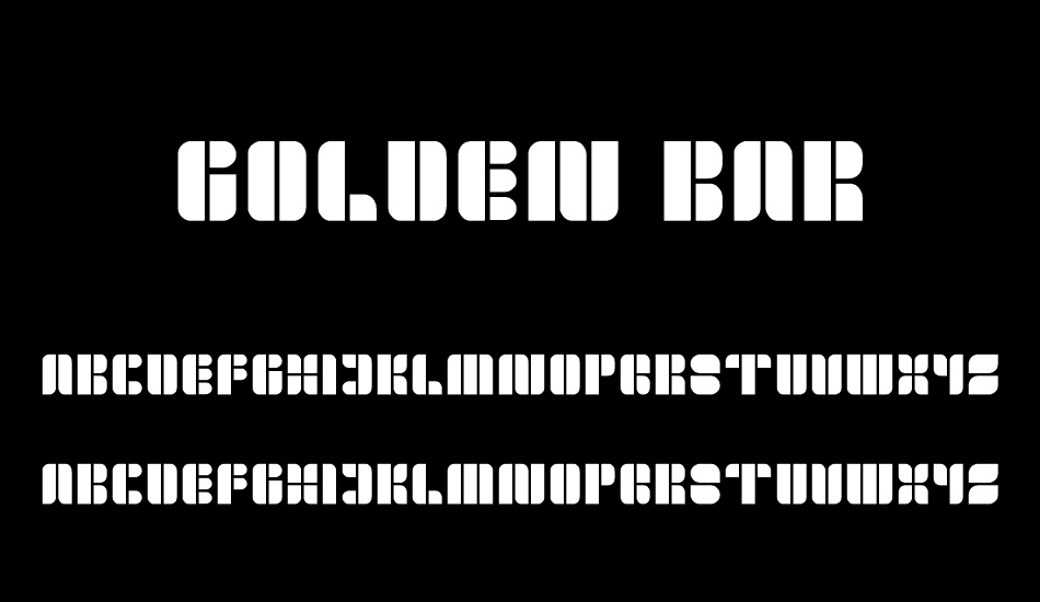 golden bar font