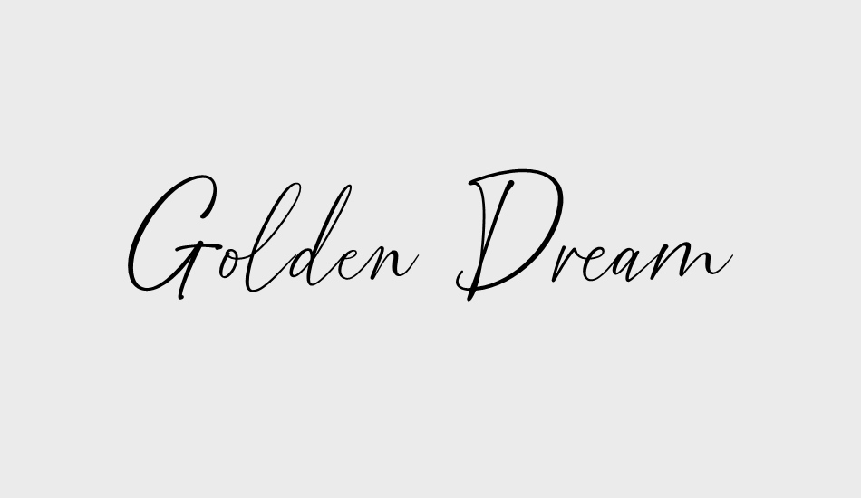 Golden Dream font big