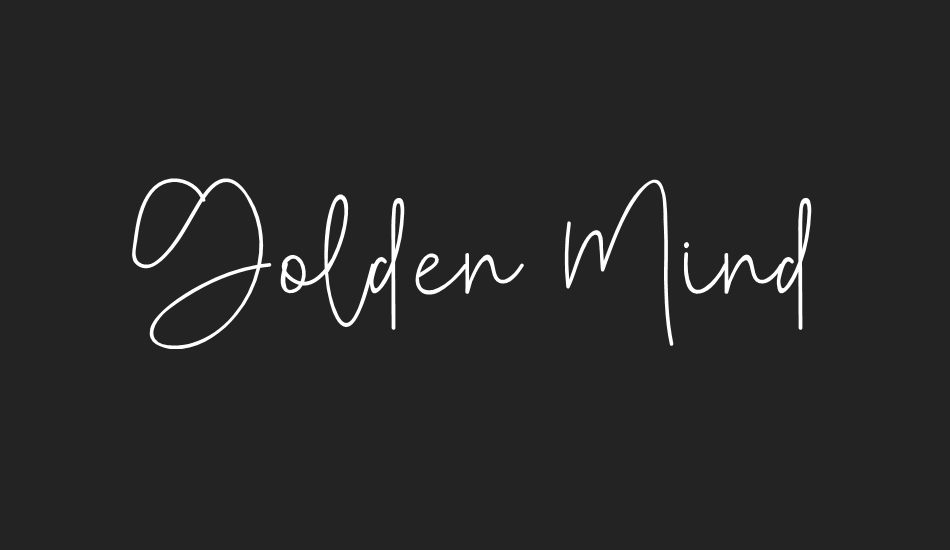 Golden Mind font big