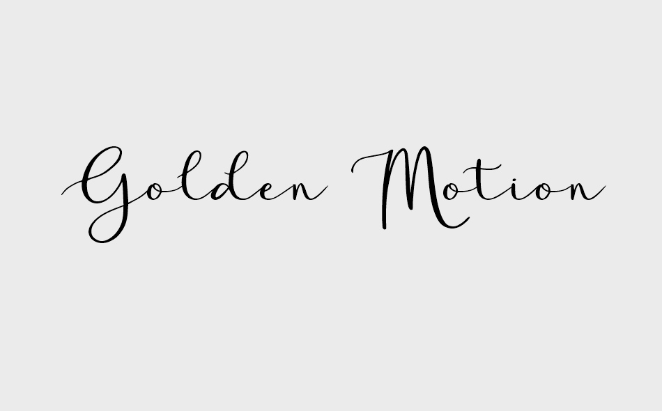 Golden Motion font big