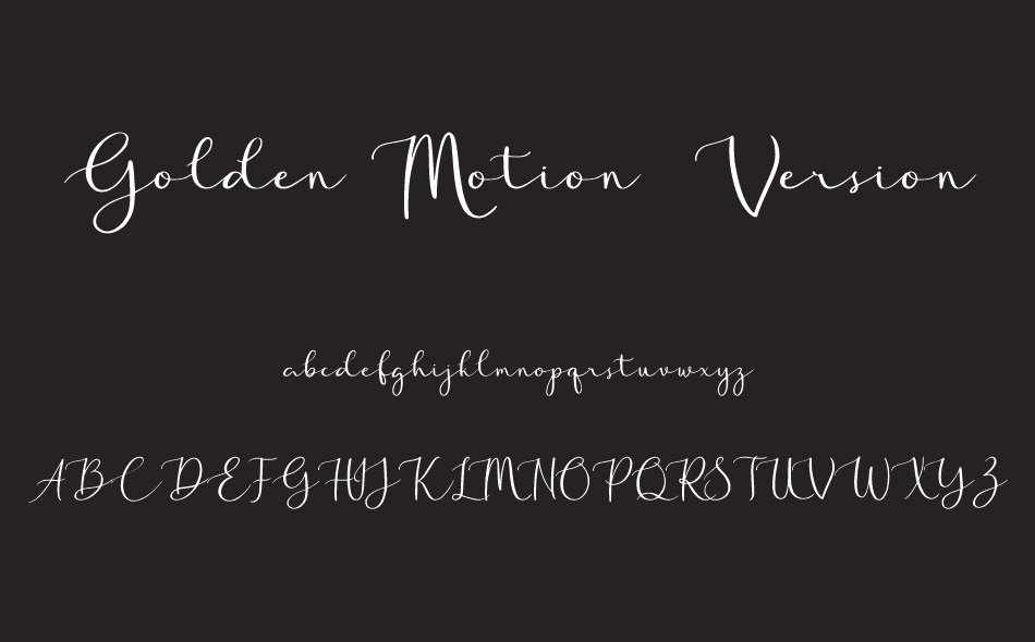 Golden Motion font