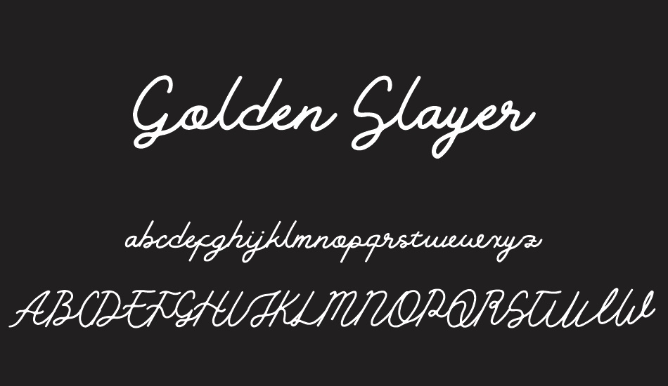 Golden Slayer font