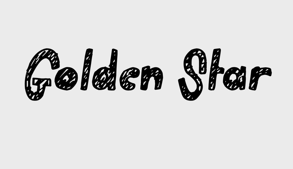 Golden Star font big