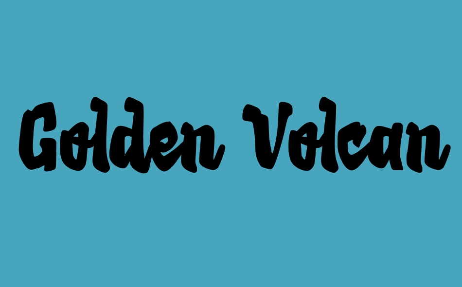 Golden Volcano font big