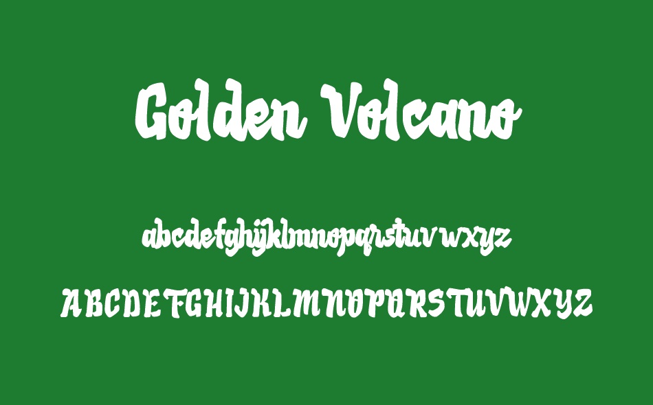 Golden Volcano font