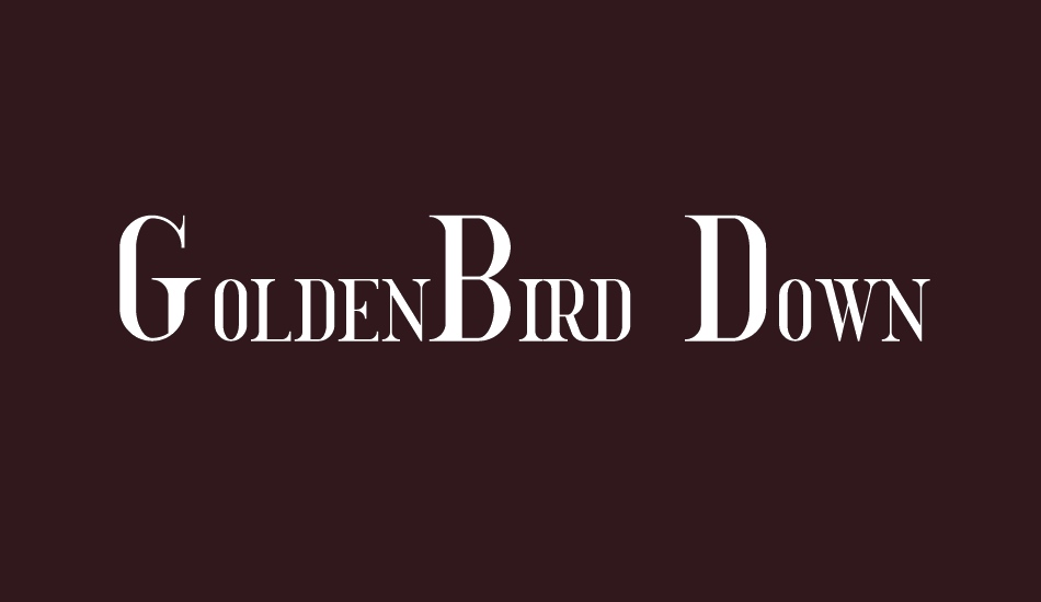 GoldenBird Down font big