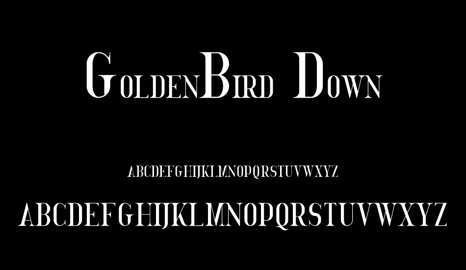 GoldenBird Down font