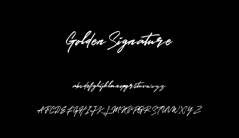 GoldenSignature font