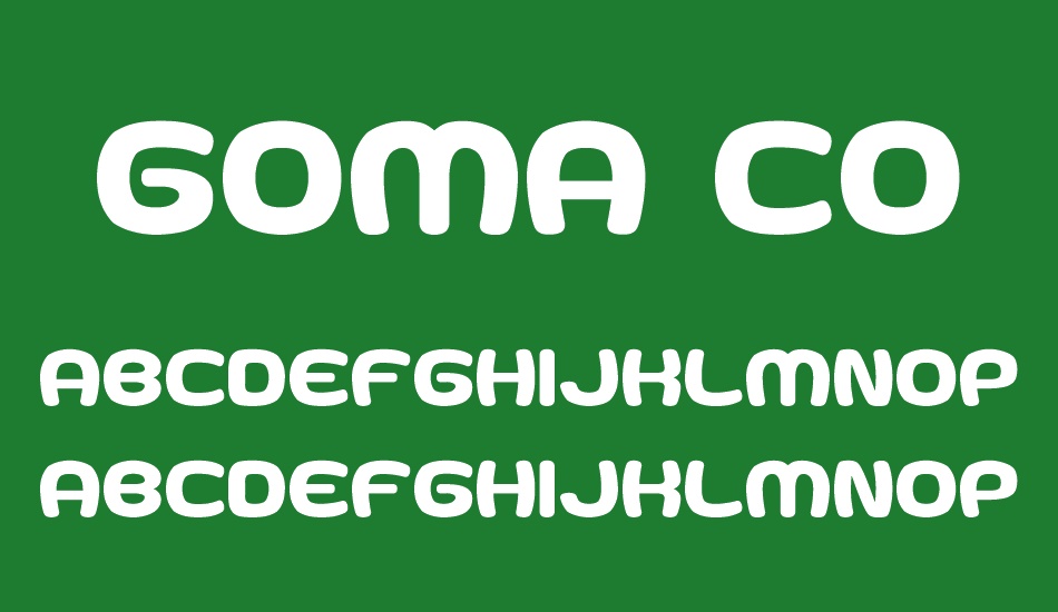 Goma Cookie__G font