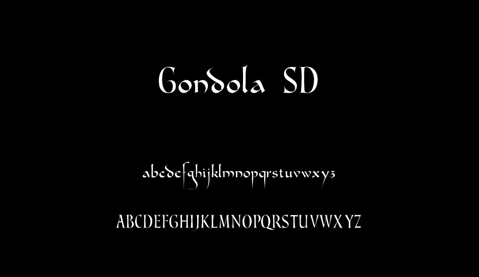 Gondola SD font