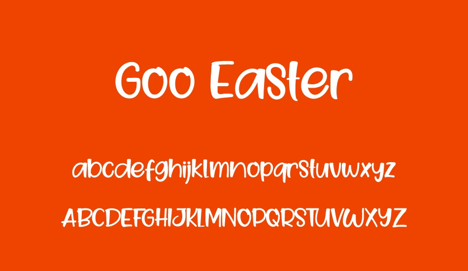 Goo Easter font