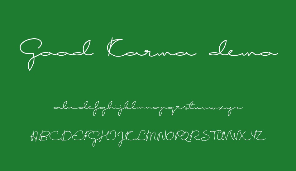 Good Karma demo font